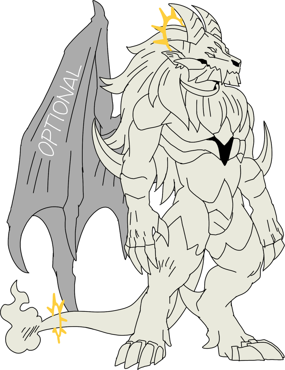 Note: yellow halos represent the divine power they may have, this is optional! (: