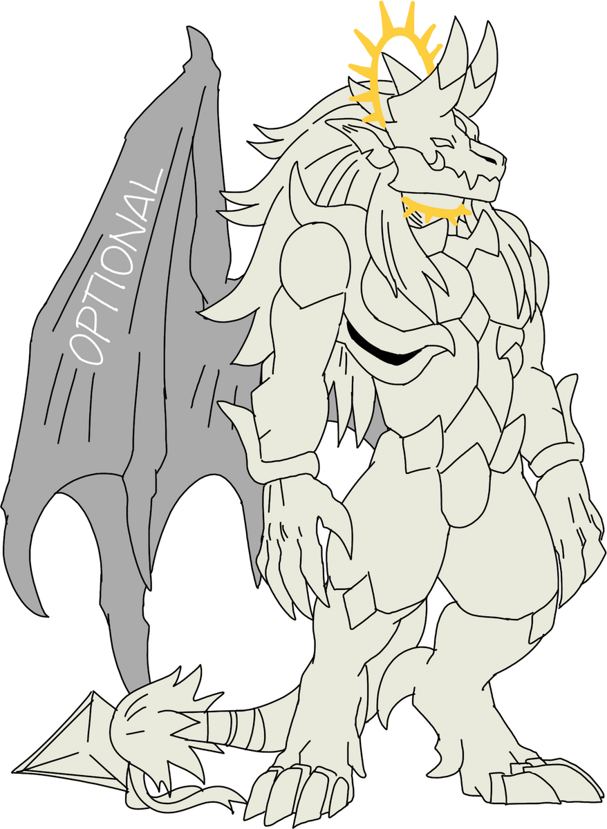 Note: yellow halos represent the divine power they may have, this is optional! (: